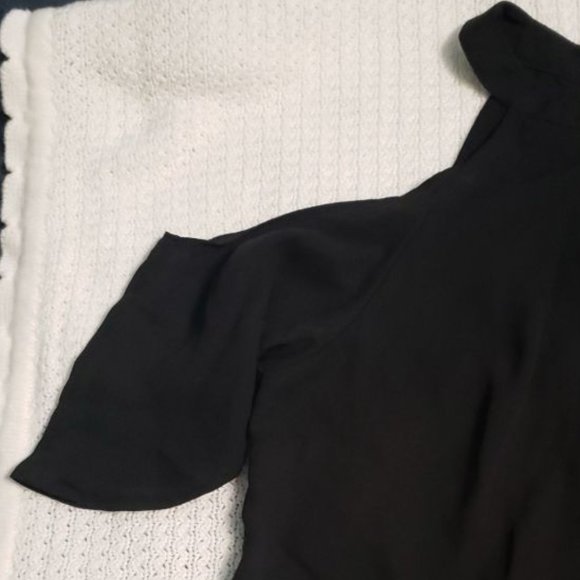 Mossimo Black Cold Shoulder Blouse - Picture 2 of 3